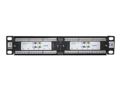 INTELLINET 12-Port Cat6 Patchpanel Vorderansicht