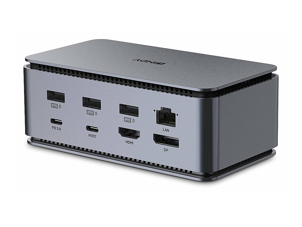 LINDY USB4 Laptop Docking Station Rückansicht