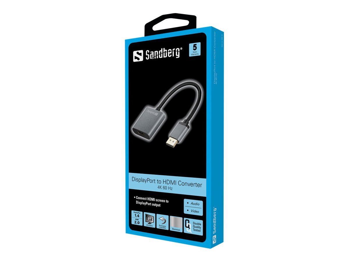 SANDBERG Adapter DP1.4>HDMI2.0 4K60 Vorderansicht