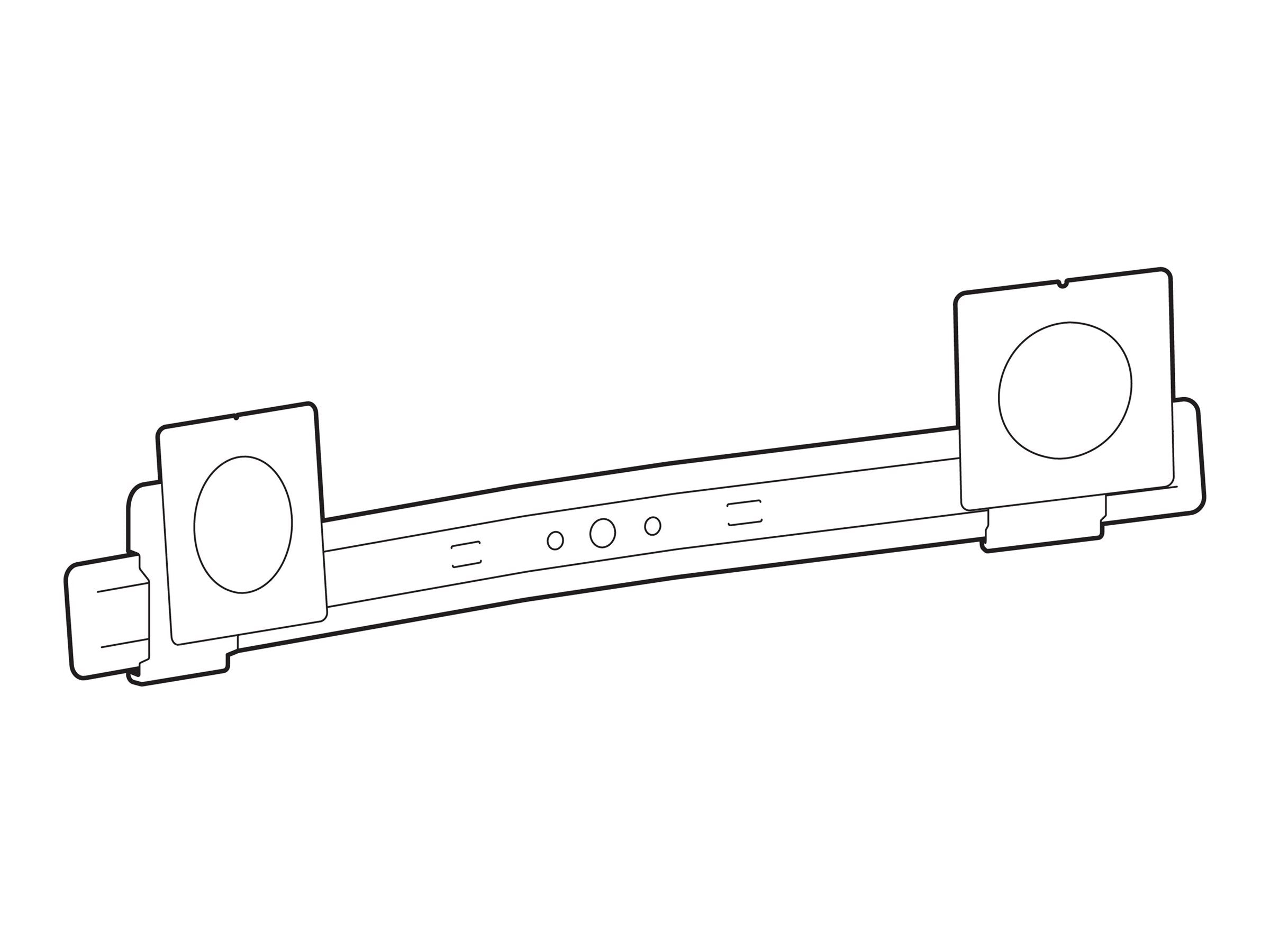 Vorderansicht des ERGOTRON ACCESSORY LX PRO DUAL DISPLAY BOW END black