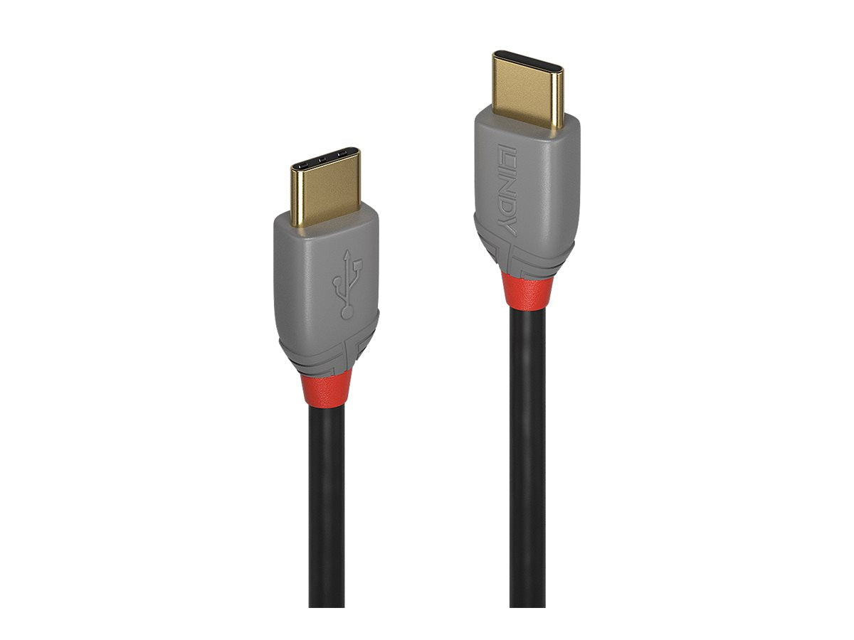 LINDY 0,5m USB 2.0 Typ C Kabel 3A Anthra Line - Vorderansicht