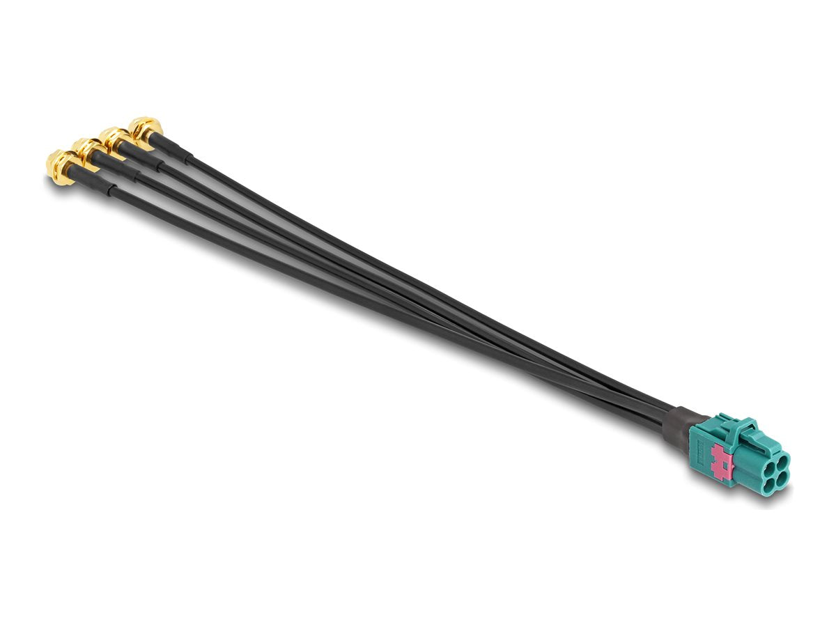 DELOCK Kabel Mini FAKRA Z Buchse quad zu 4 x SMA Buchse - Vorderansicht
