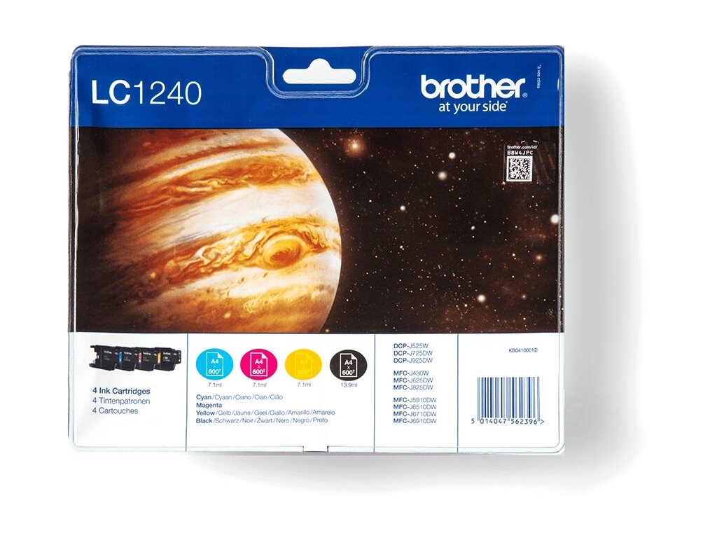 BROTHER LC-1240 Tinte schwarz und dreifarbig hohe Kapazität Verpackung