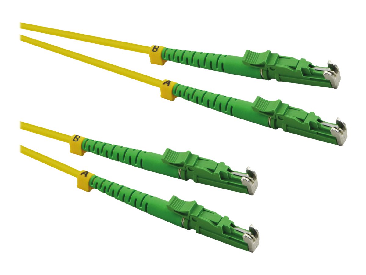 ROLINE LWL-Kabel duplex 9/125um OS2 LSH/LSH APC Schliff LSOH gelb 3m - Vorderansicht