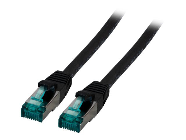 EFB RJ45 Patchkabel S/FTP Cat6A LSZH Schwarz 50m Vorderansicht