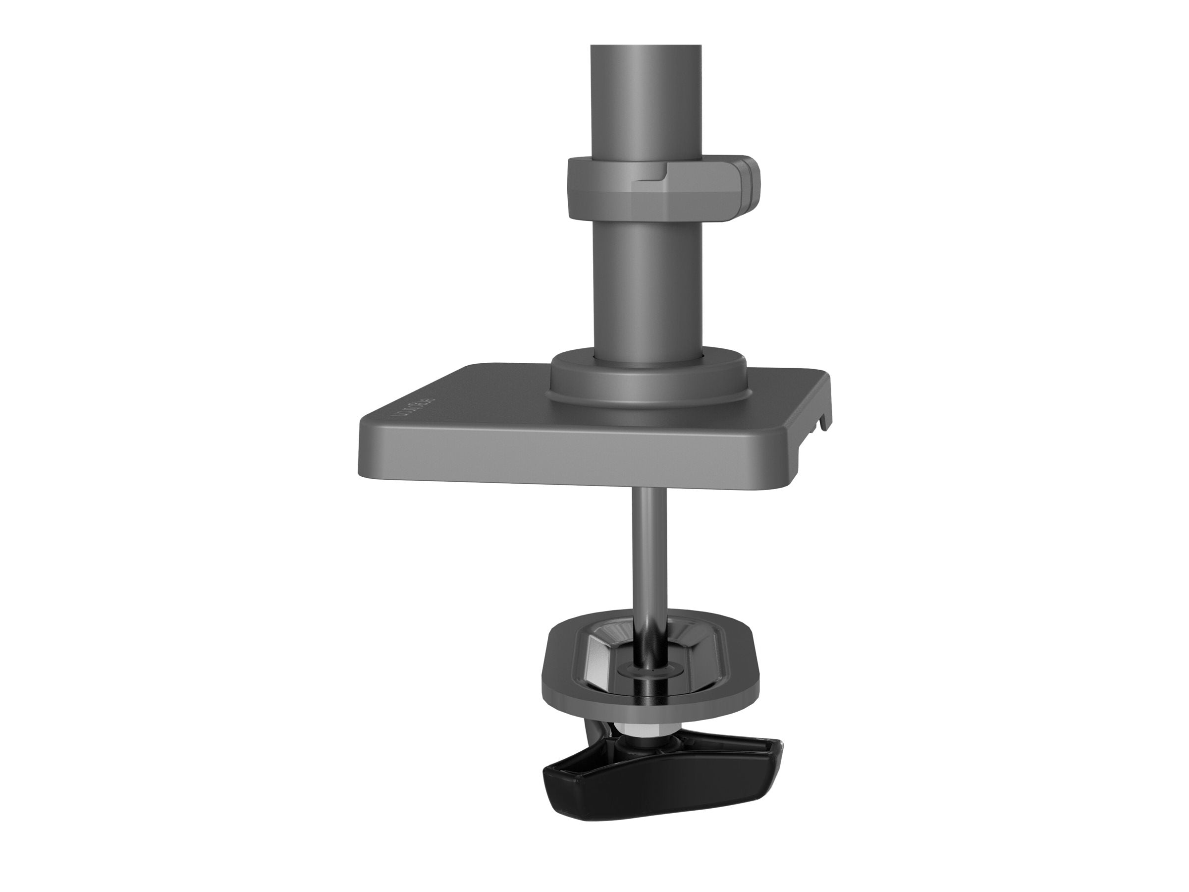 Vorderansicht des ERGOTRON LX Pro Standard-Sockels mit Direktverschraubung Umbausatz dunkelgrau