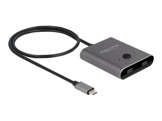 DELOCK USB 10 Gbps USB Type-C Switch 2 auf 1 bidirektional 8K Vorderansicht