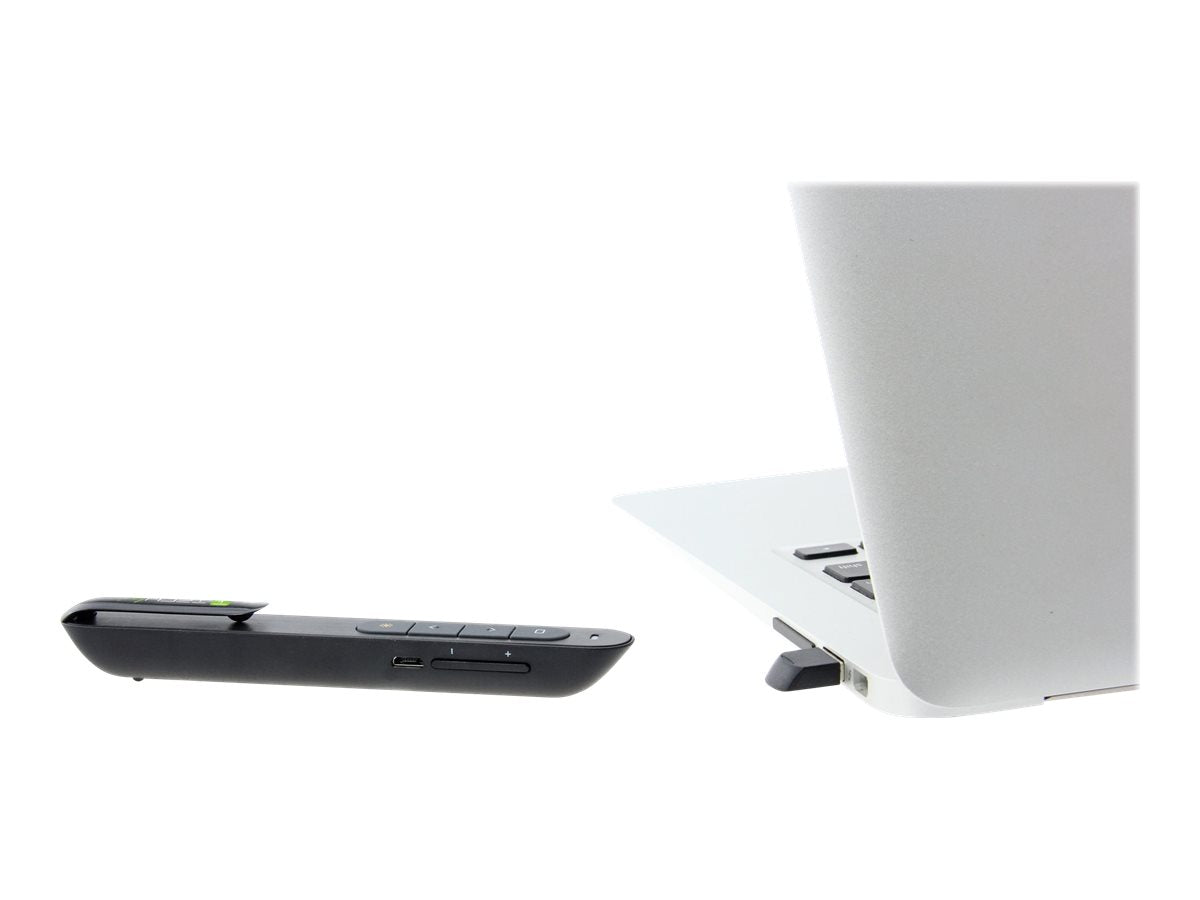 TECHLY Wireless Presenter mit Laserpointer Reichweite bis zu 100m integriertes USB Fach unterstuetzt PowerPoint Keynote und Prezi