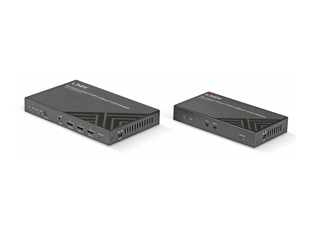LINDY 70m Cat.6A Type C and HDMI HDBaseT 3.0 KVM Extender Detailansicht