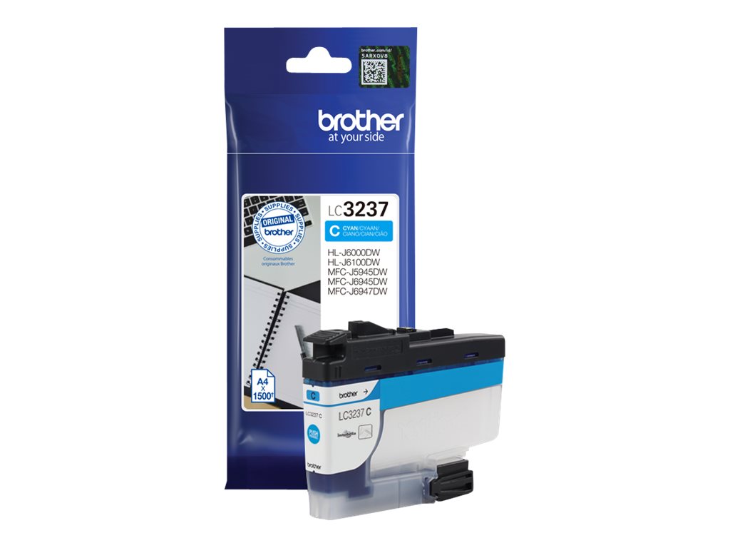 BROTHER LC-3237C Cyan Tintenpatrone Vorderansicht