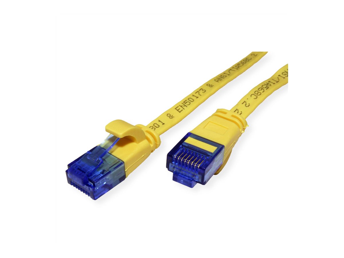 VALUE Patchkabel Kat.6A Class EA UTP extra-flach gelb 2m - Verpackung