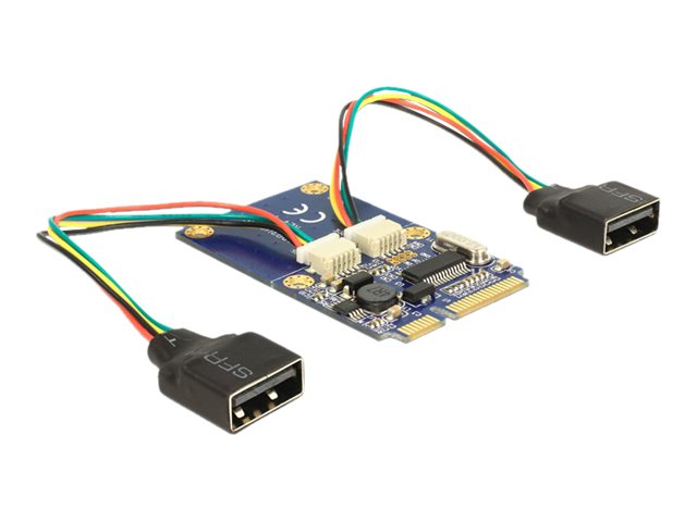 DELOCK Mini PCIe I/O Modul Vorderansicht