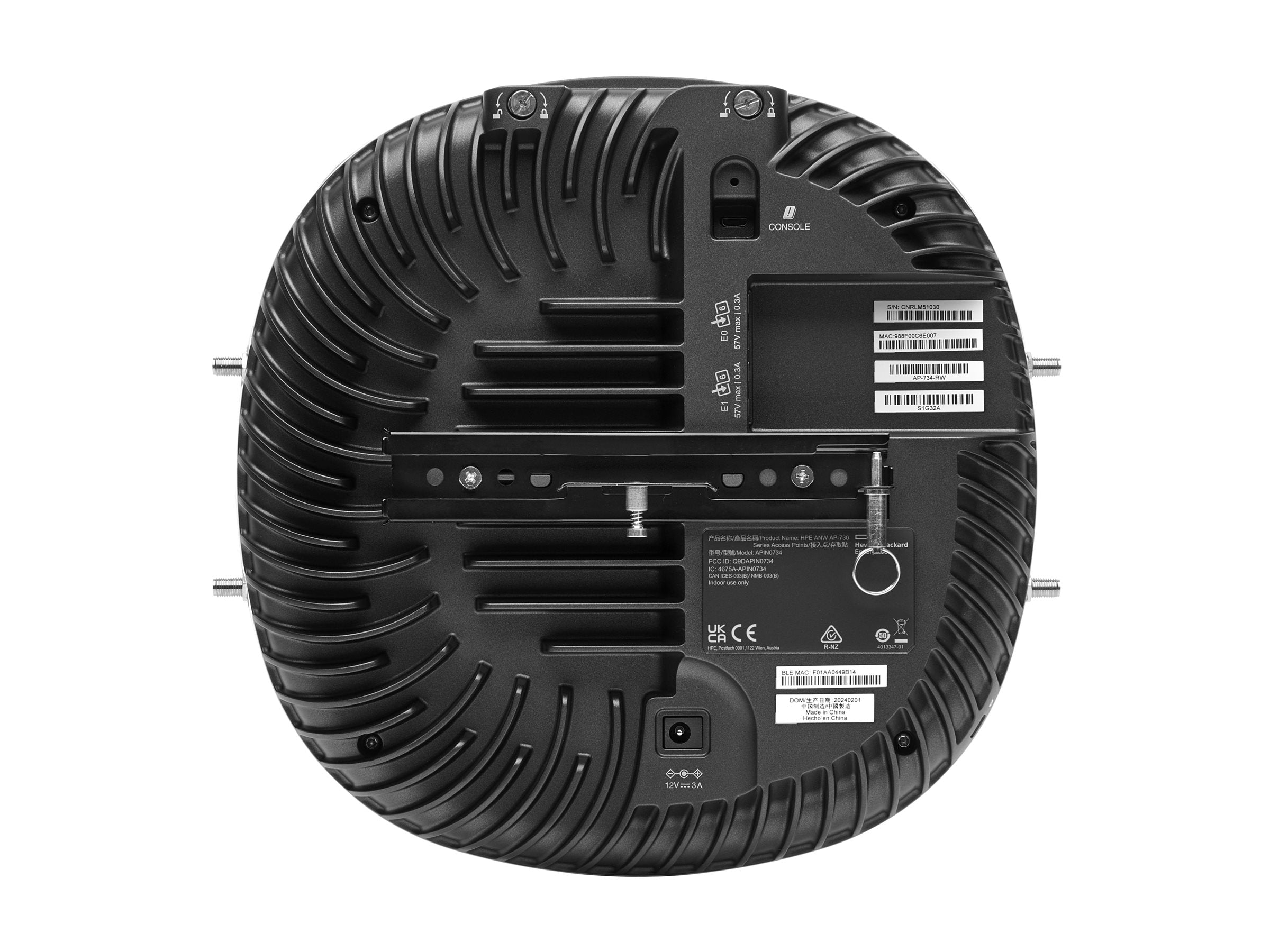 HPE Aruba Networking AP-734 RW Tri Radio 2x2 Wi-Fi 7 External Antennas Campus Access Point