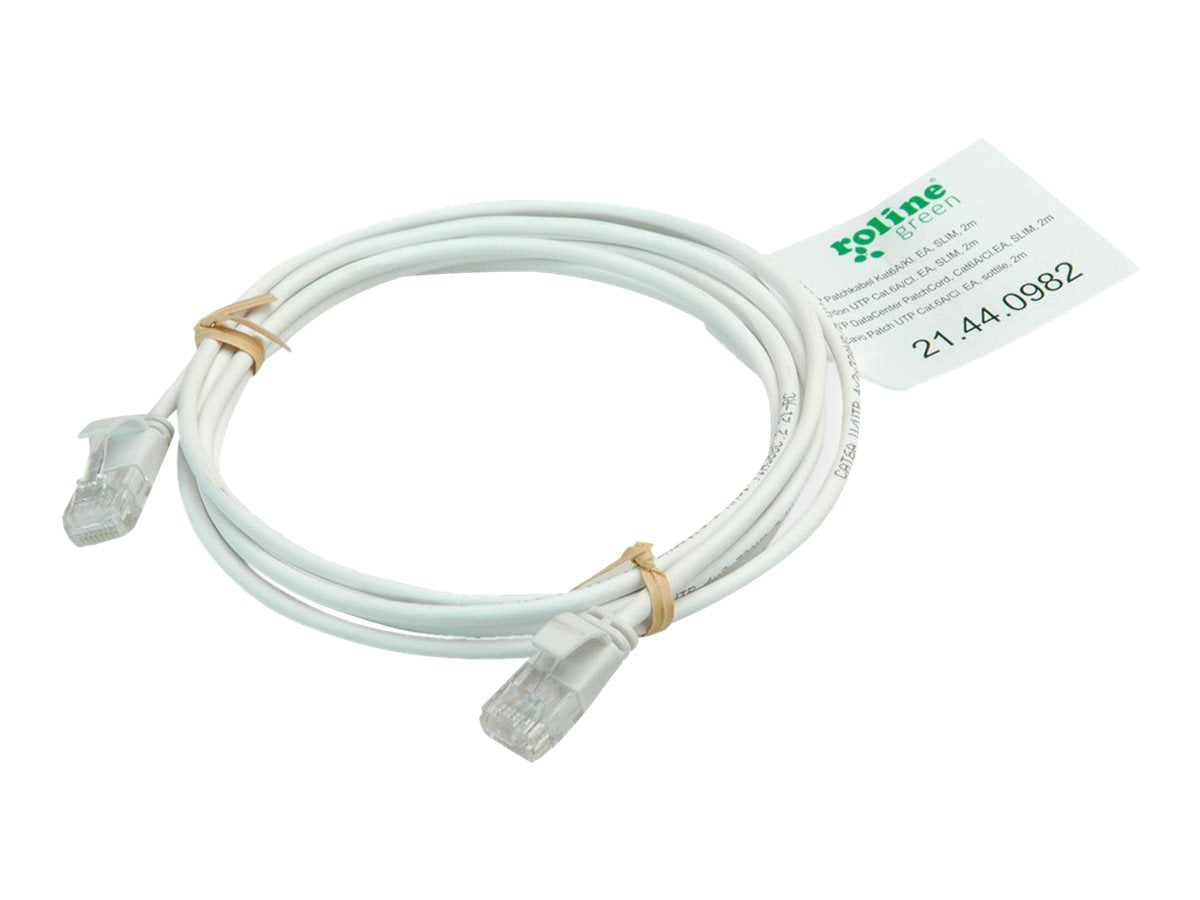 ROLINE GREEN UTP Patchkabel Kat.6A Class EA LSOH slim weiss 1m - Verpackung