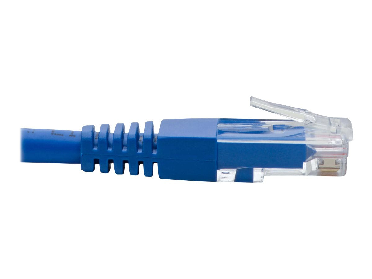 EATON TRIPPLITE Left-Angle Cat6 Gigabit Molded UTP Ethernet Cable RJ45 Left-Angle M to RJ45m Blue 1 ft. 0