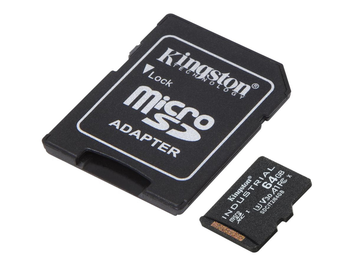KINGSTON 64GB microSDXC Industrial C10 A1 pSLC Card Detailansicht