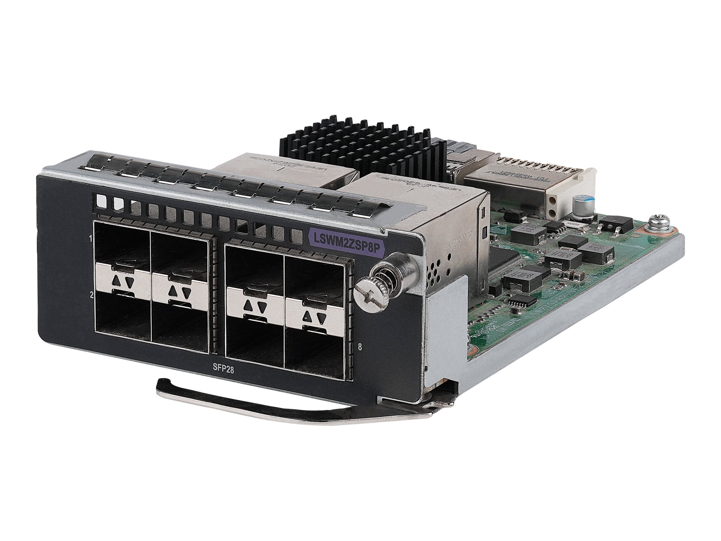 ARUBA HPE Aruba 5550HI Module 8x SFP28 25G Port - Vorderansicht