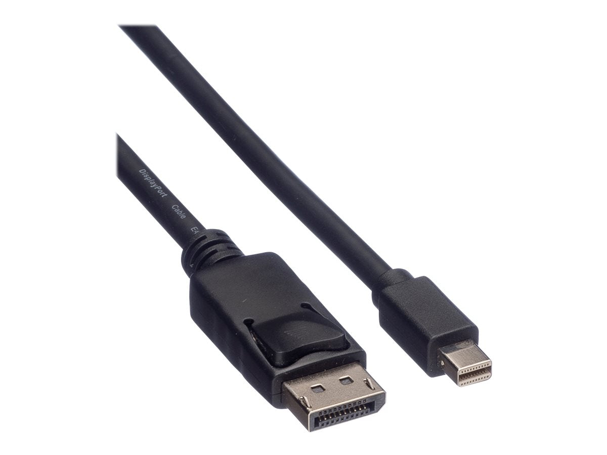 ROLINE DisplayPort Kabel DP ST - Mini DP ST schwarz 2m Vorderansicht
