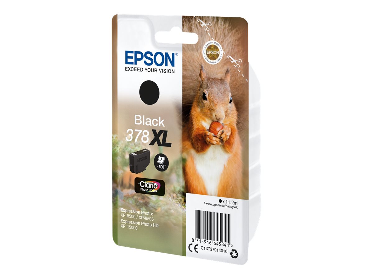 EPSON 5LB Singlepack Black 378XL Squirrel Clara Photo HD Ink Verpackung