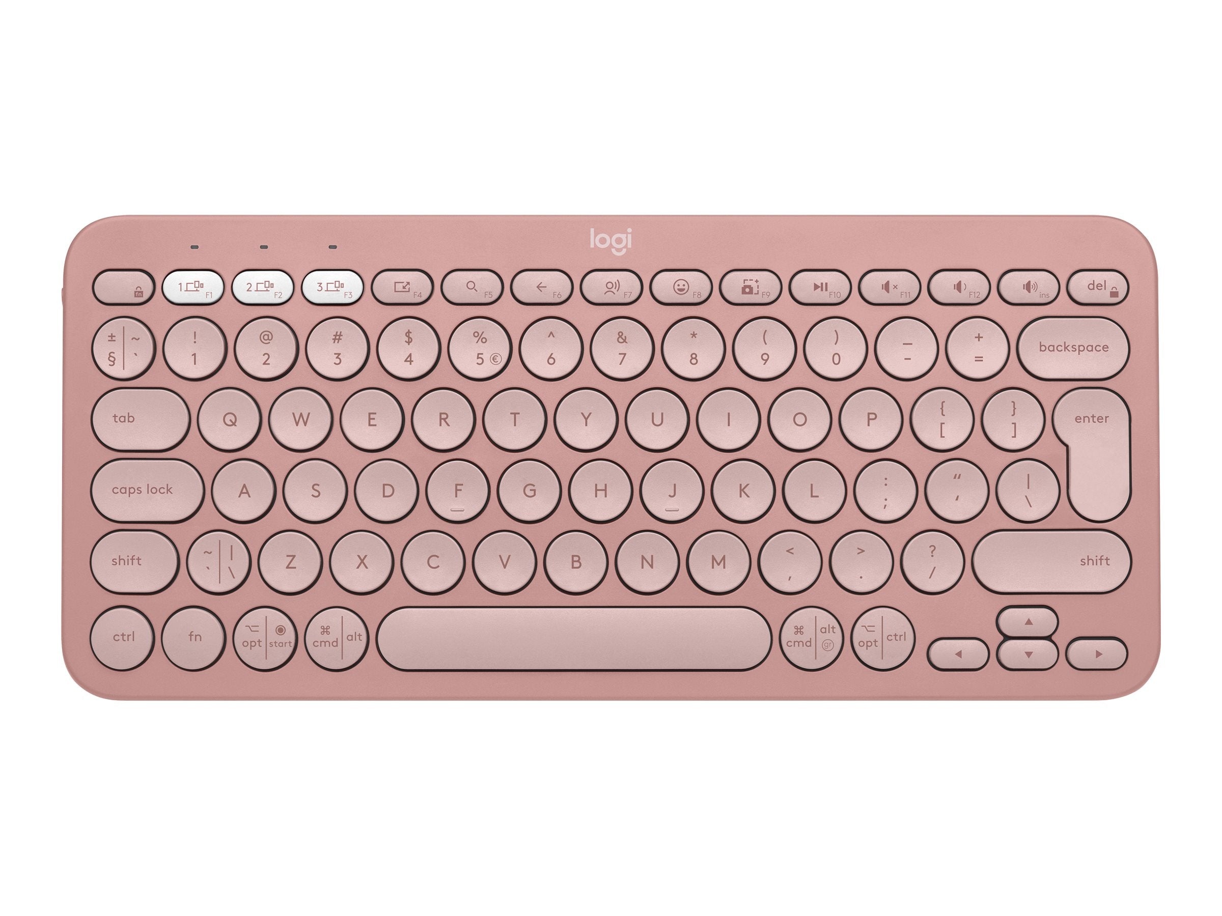 LOGITECH Pebble Keys 2 K380s - TONAL ROSE - (US) INTL - BT - N/A - INTNL-973 - UNIVERSAL