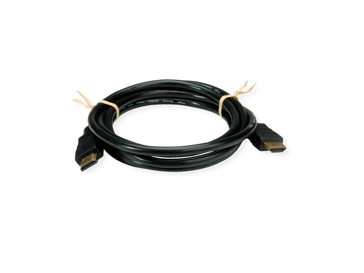 ROLINE RM HDMI High Speed Kabel mit Ethernet schwarz 1m - Vorderansicht