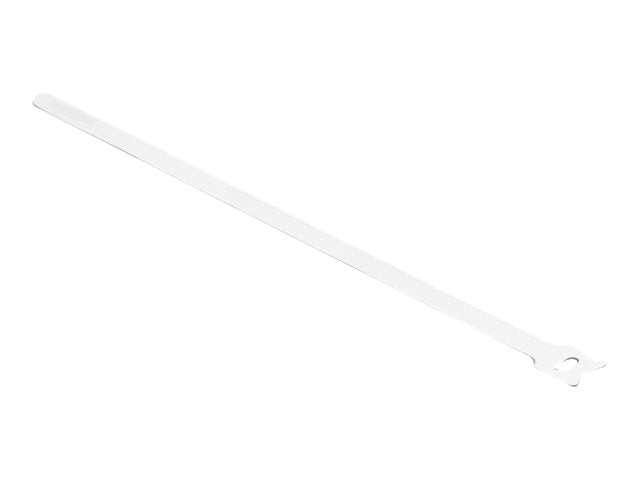 DELOCK Klett-Kabelbinder L 300 x B 12mm weiss Vorderansicht