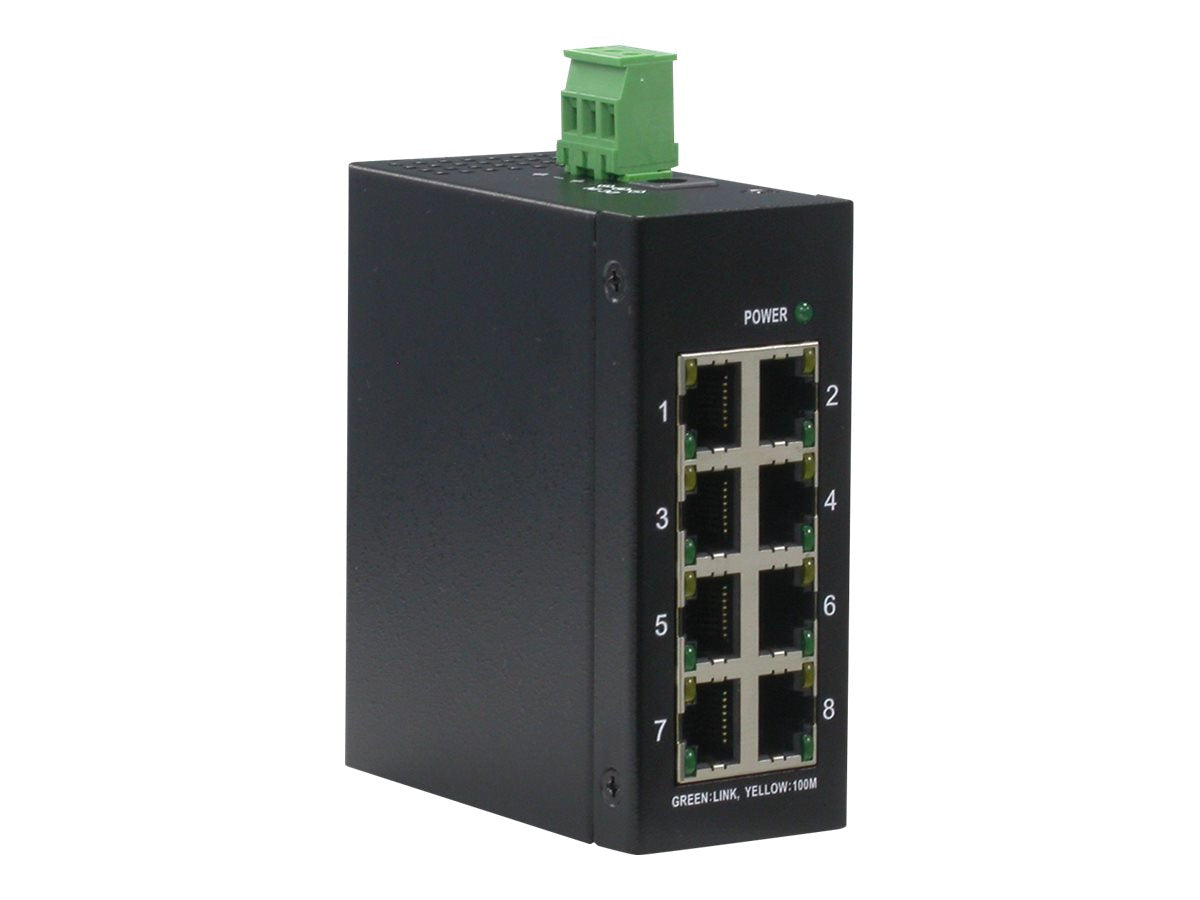 ROLINE Industrie Switch 8x RJ-45 unmanaged Vorderansicht
