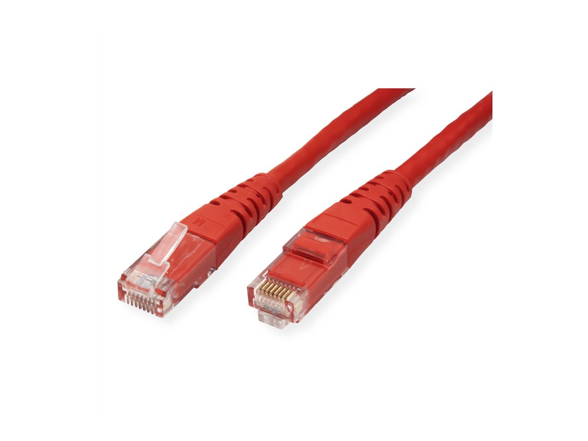 ROLINE Patchkabel Kat.6 Class E UTP rot 1,5m - Detailansicht der Stecker