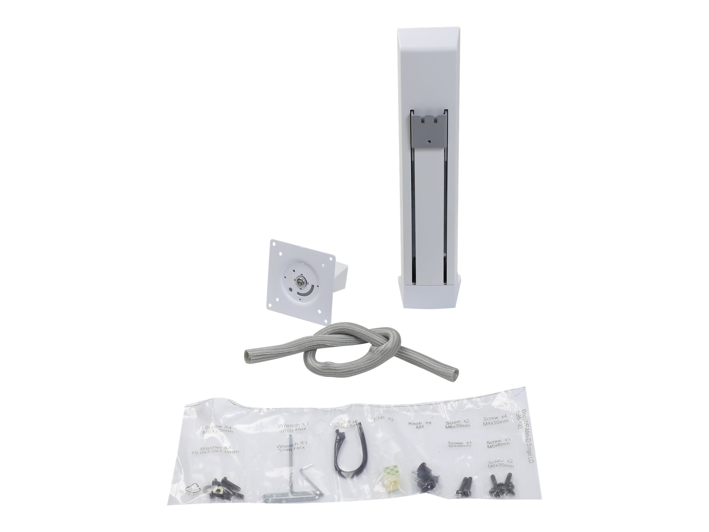 Verpackung des ERGOTRON WorkFit single LD Monitor Kit weiss