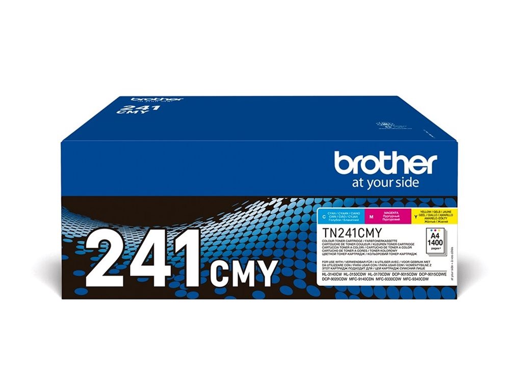 BROTHER TN241C/M/Y rainbow pack multi pack toners - Verpackung