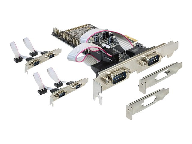 DELOCK PCIe x1 Seriell 6x + low profile - Vorderansicht