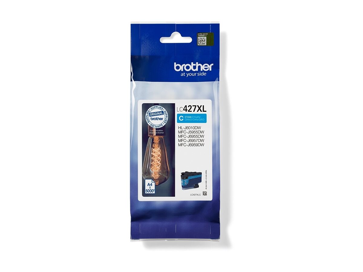 BROTHER LC-427XLC Cyan Tintenpatrone Vorderansicht