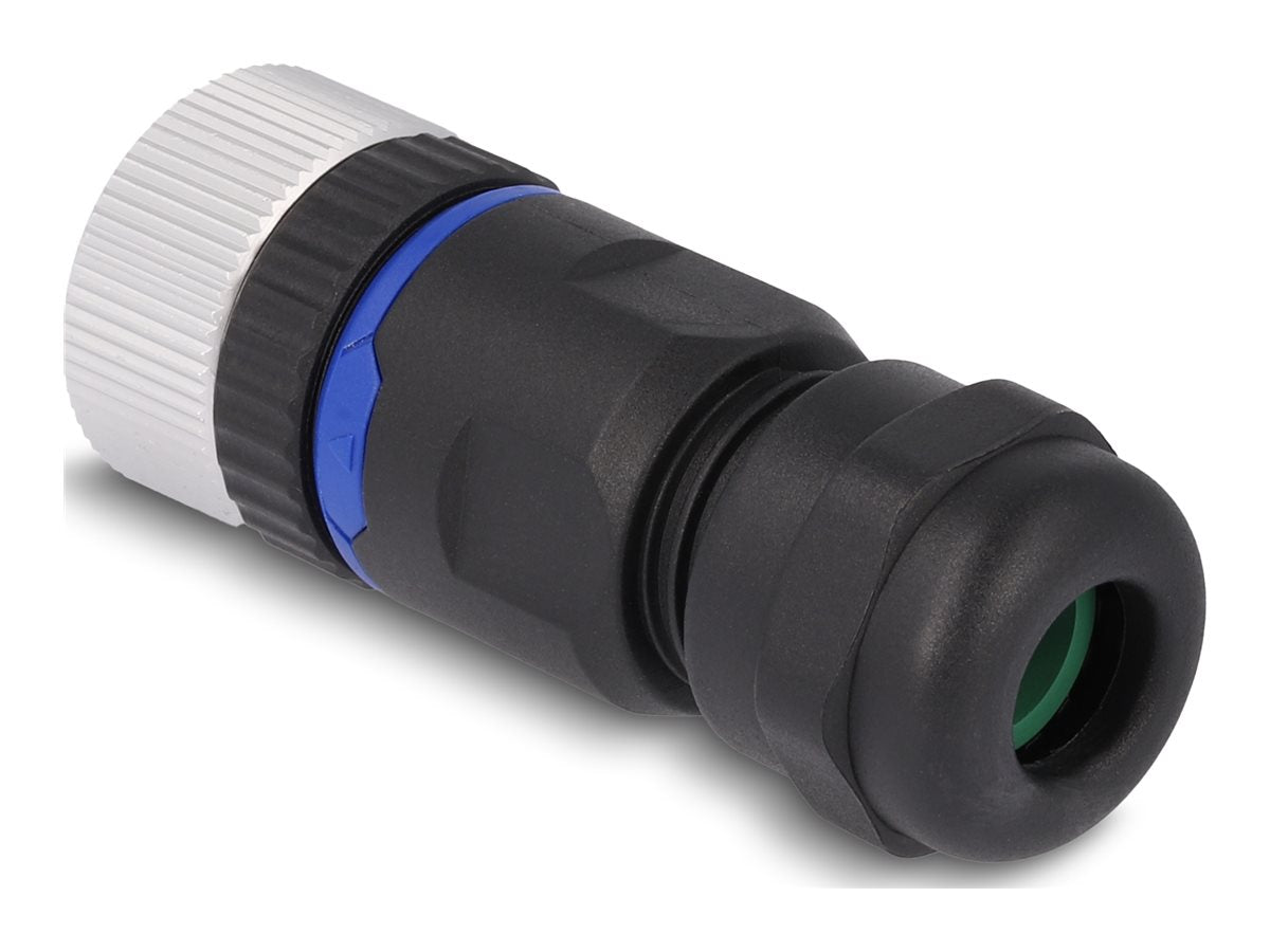 DELOCK M12 Steckverbinder A-kodiert 5 Pin Buchse - Vorderansicht