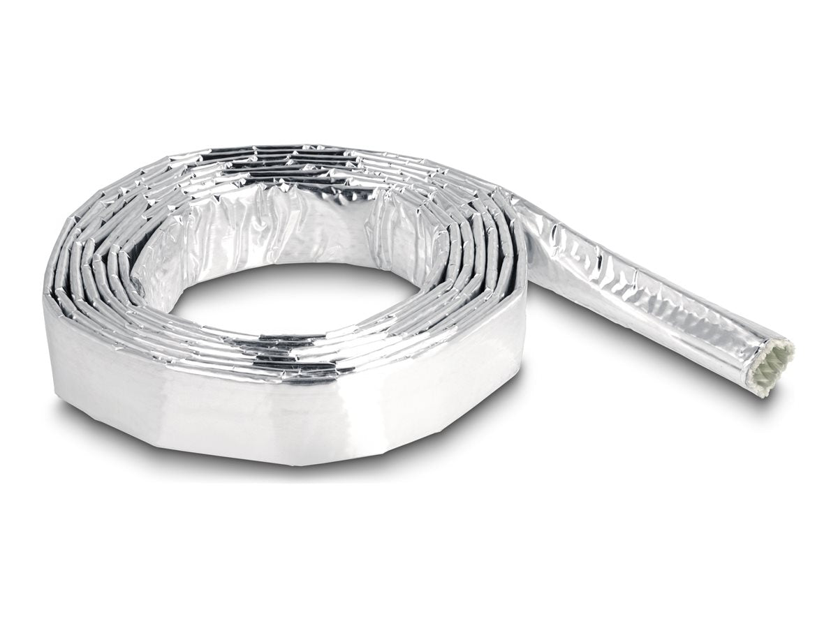 DELOCK Kabelschlauch aus Glasfasergeflecht und Aluminium 2m x 10mm - Vorderansicht