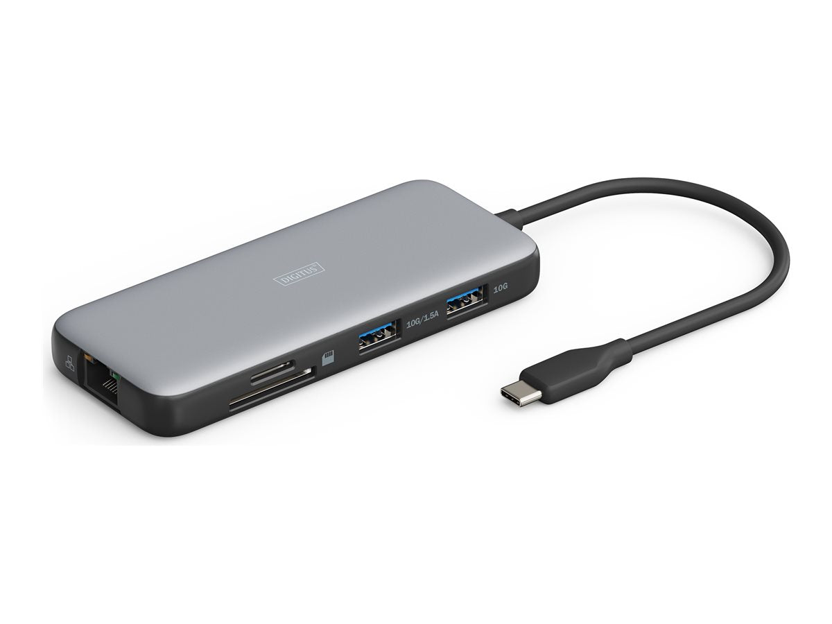DIGITUS USB-C Docking Station 8-Ports Vorderansicht