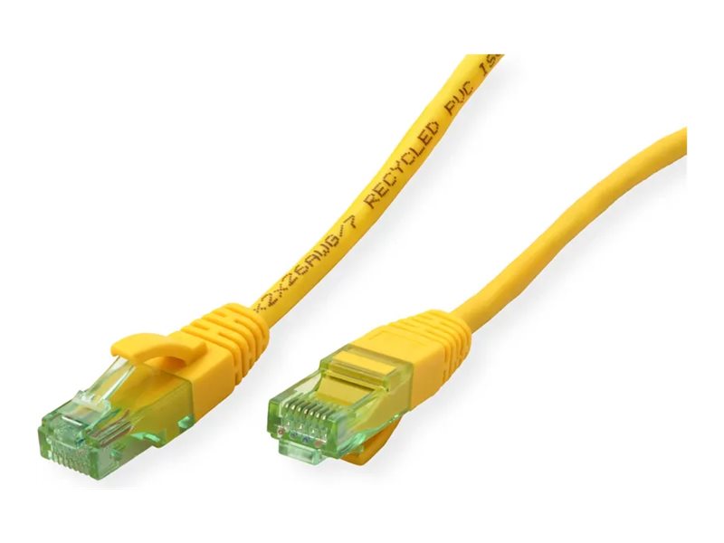 ROLINE RM Patchkabel Kat.6A UTP gelb 15m - Vorderansicht