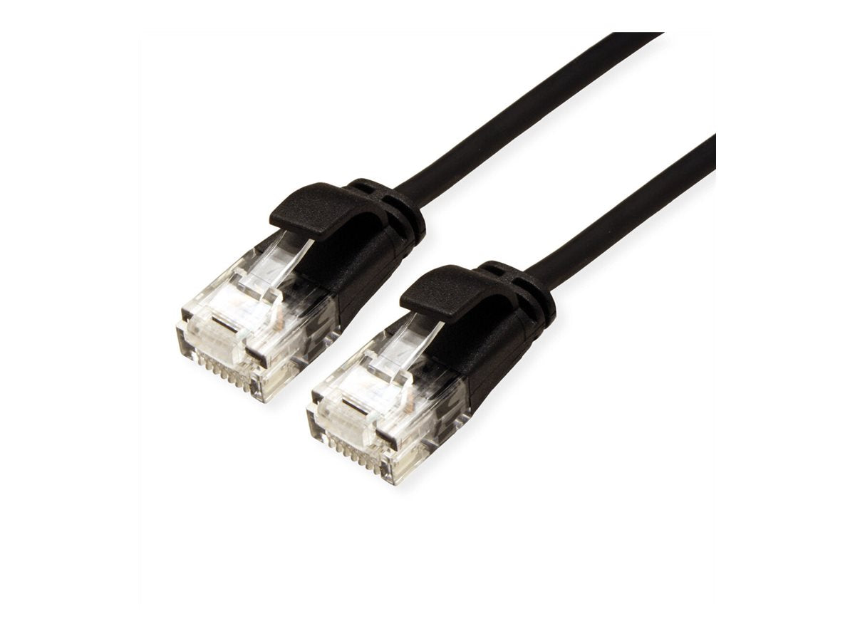 ROLINE GREEN UTP Patchkabel Kat.6A Class EA LSOH slim schwarz 1,5m - Verpackung