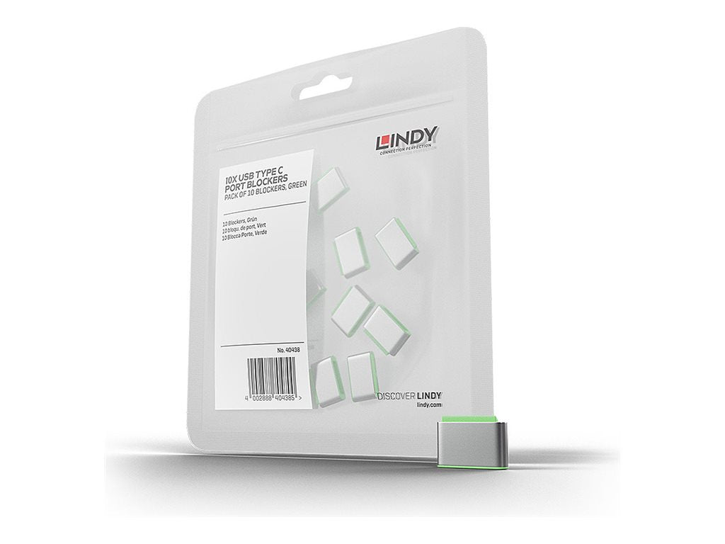 LINDY USB Typ C Port Schloss gruen Verpackung