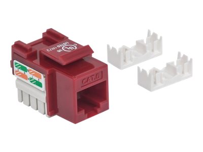 INTELLINET Cat6 Modularbuchse UTP Keystone Jack Rot benoetigt LSA-Auflegewerkzeug