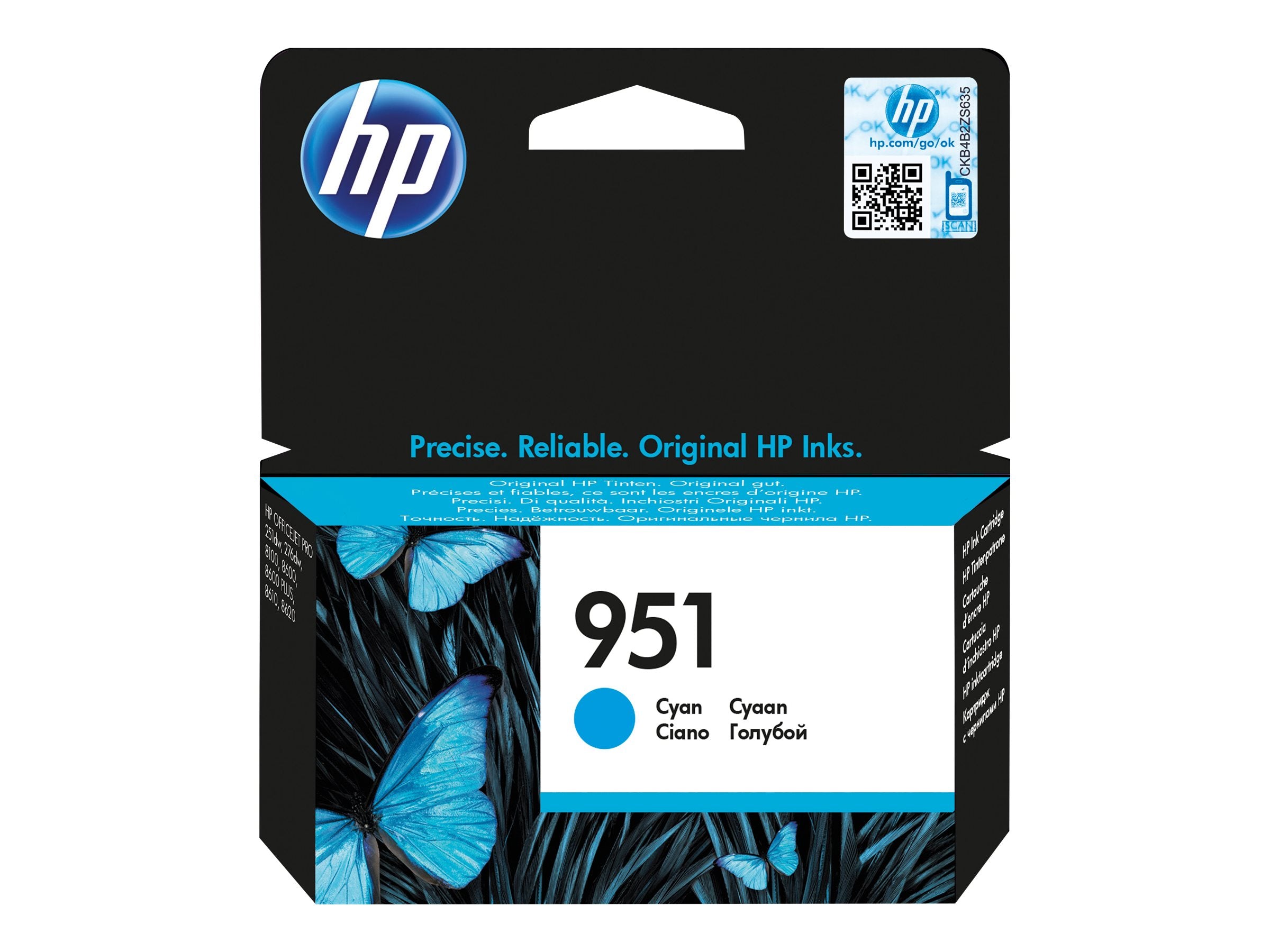 HP 951 original Ink cartridge CN050AE BGX cyan Verpackung