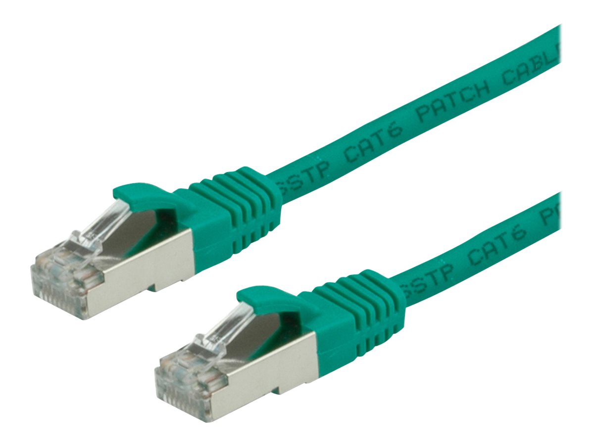 VALUE Patchkabel Kat.6 Class E S/FTP PiMF LSOH grün 7m Vorderansicht