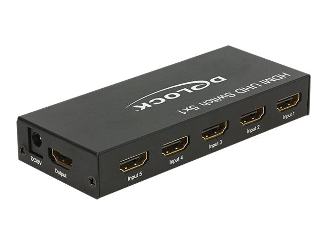 DELOCK Switch HDMI 5 in > 1 out HDMI 4K UHD - Vorderansicht