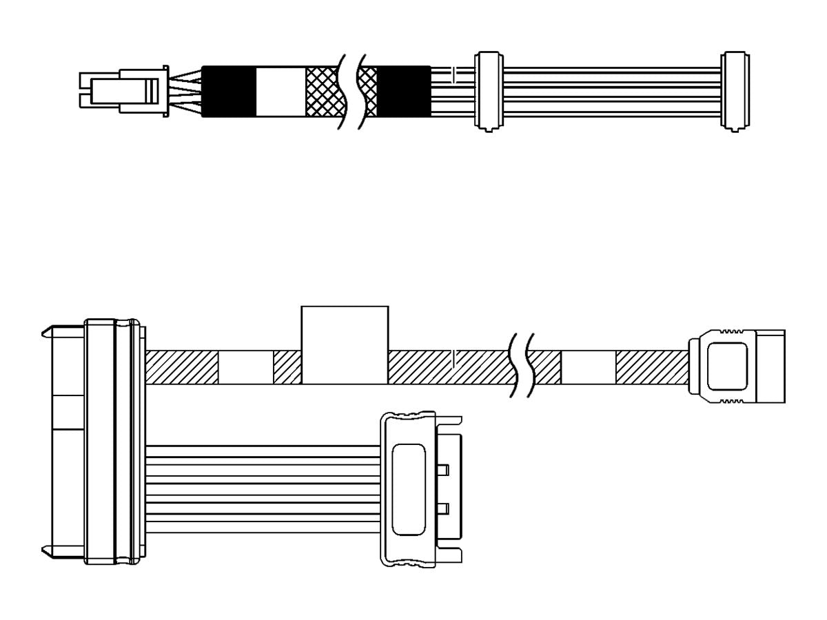 LENOVO ThinkSystem ST250 V2 ODD/Tape Cable kit - Vorderansicht