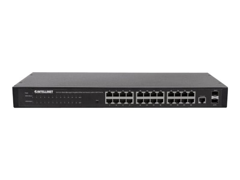 INTELLINET 24-Port Web-Managed Gigabit Ethernet Switch Vorderansicht