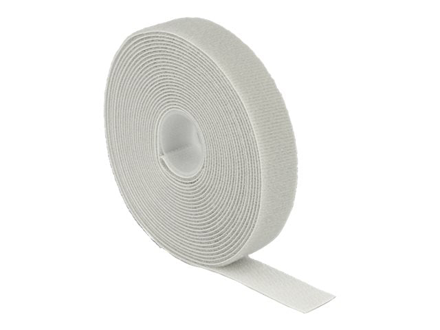 DELOCK Klett-Kabelbinder grau Vorderansicht
