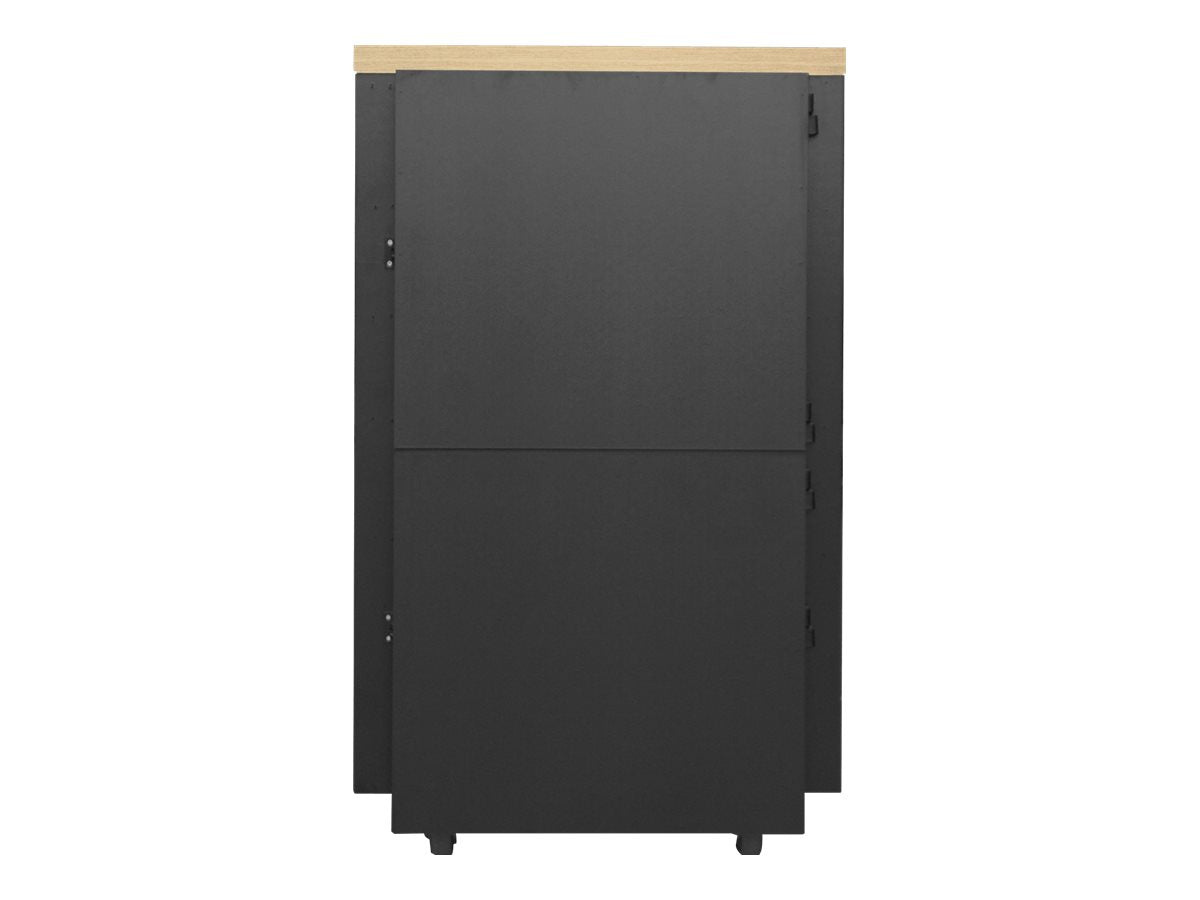APC NetShelter CX Secure Soundproof Server Room in a Box Enclosure Shock Packaging Rack cabinet with gray oak 24U 19