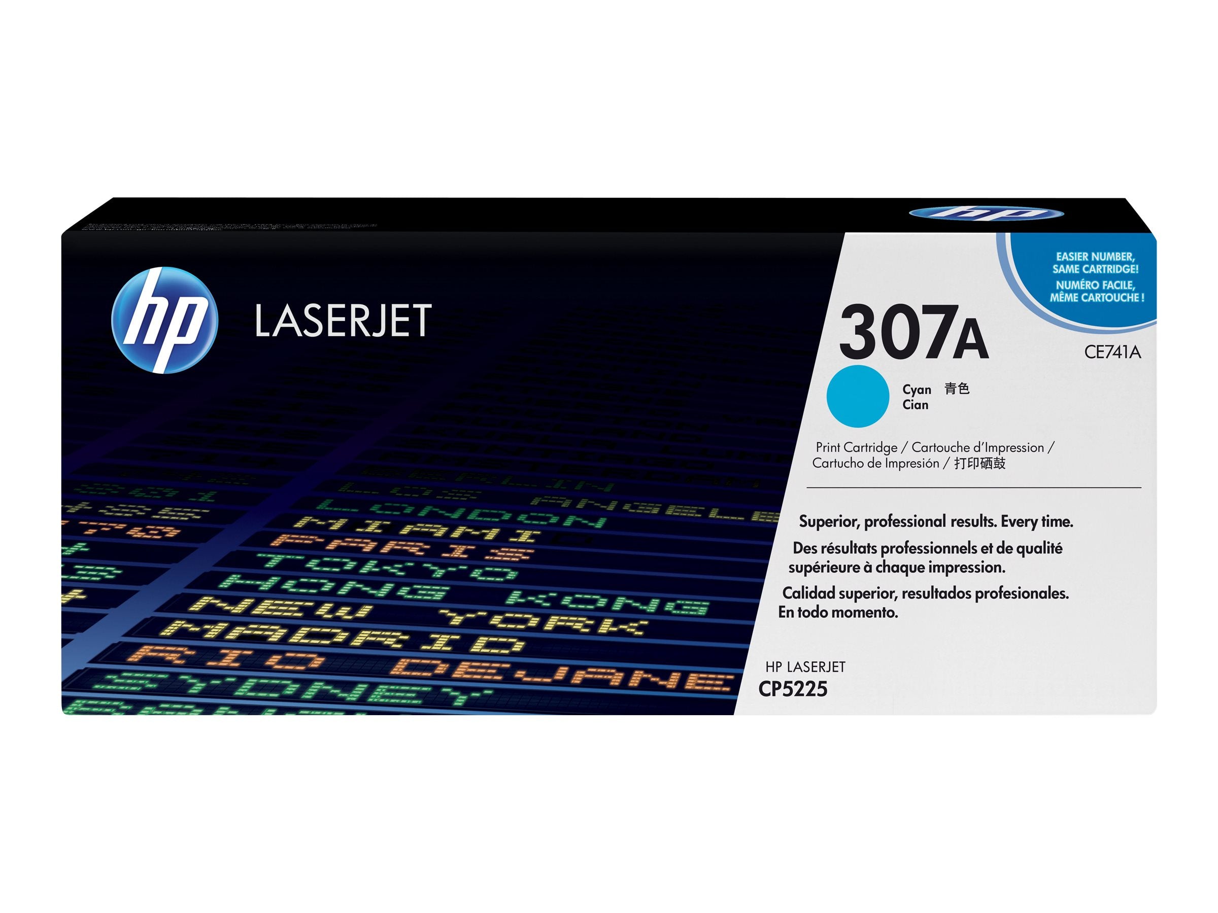 HP CE741A Tonerpatrone cyan Seitenansicht