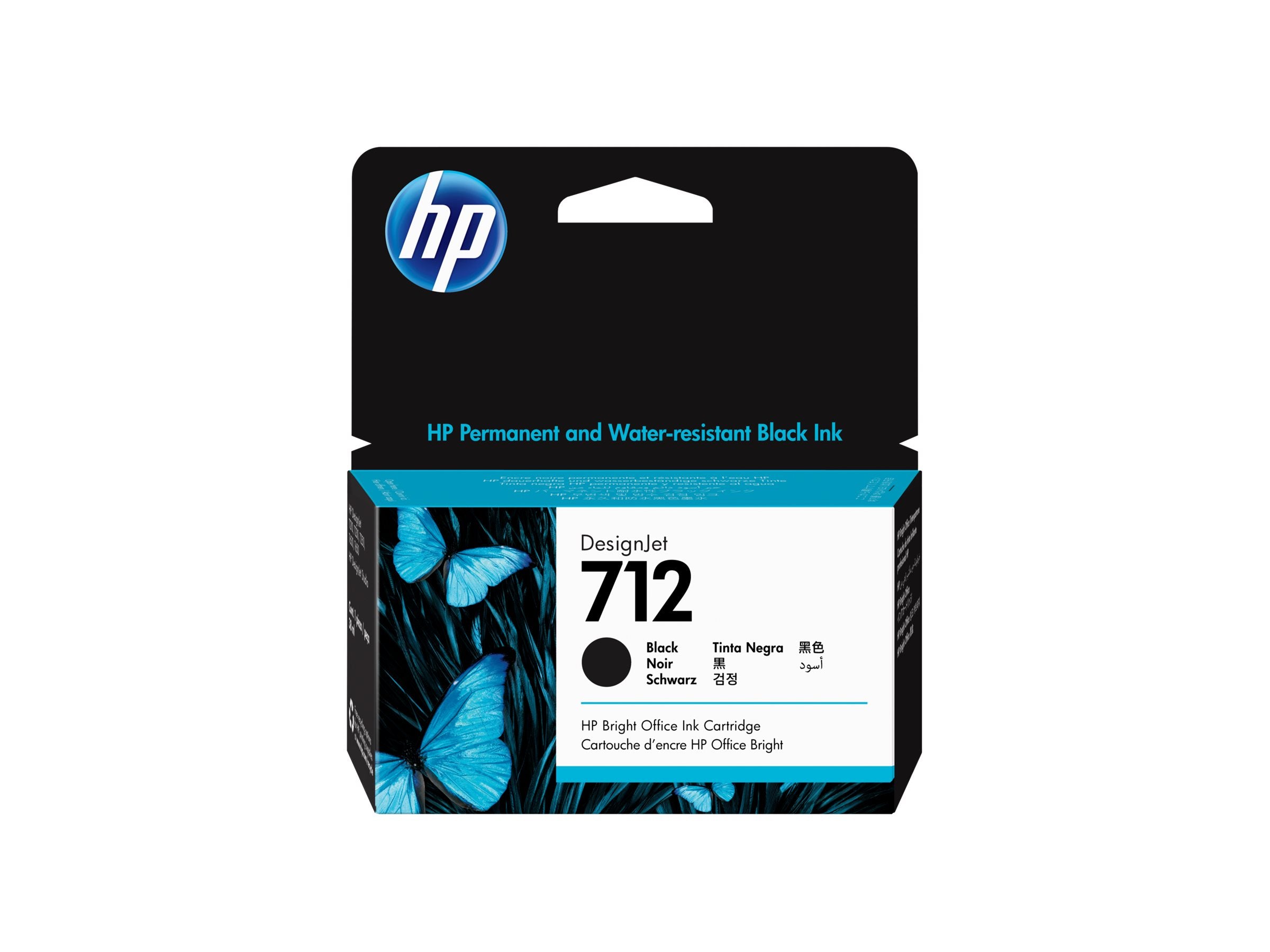 HP 712 38-ml Black DesignJet Ink Cartridge Verpackung