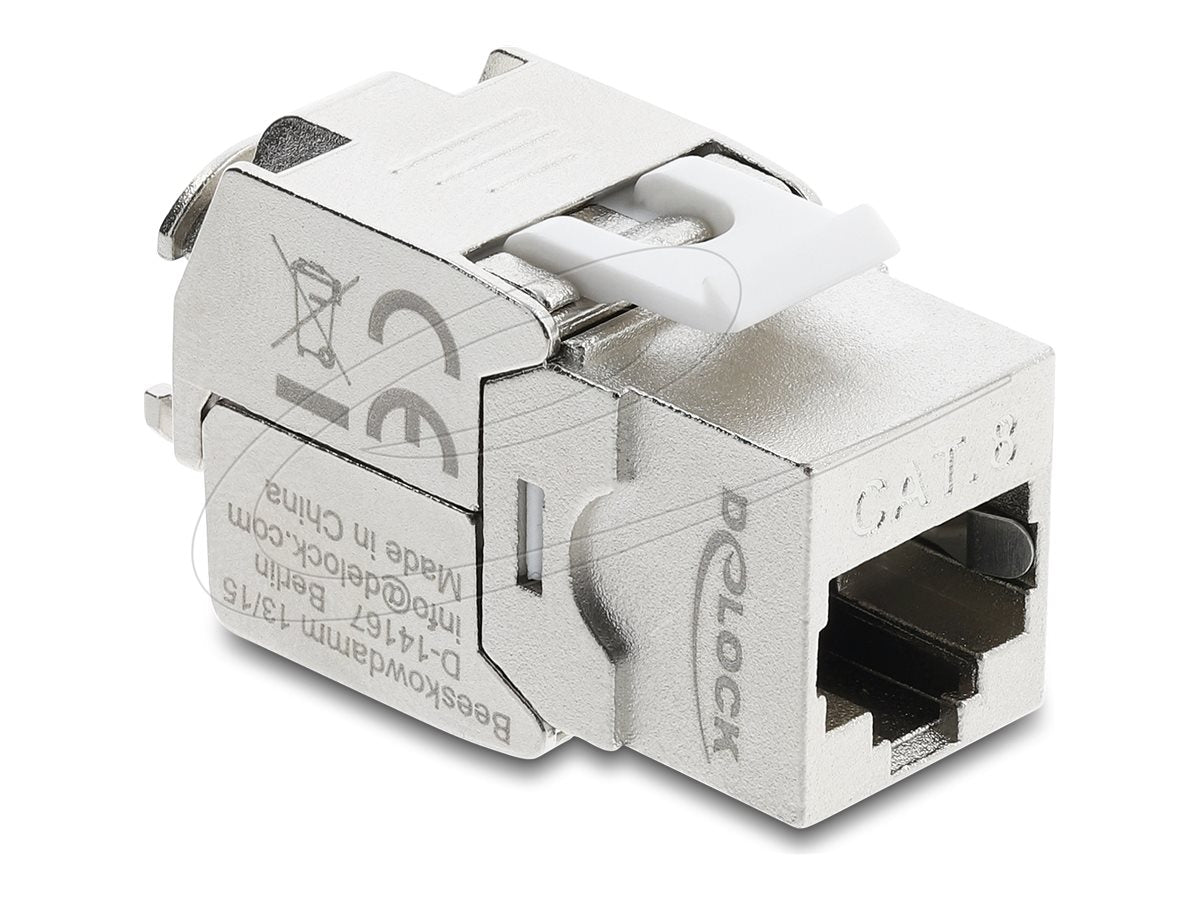 DELOCK Keystone Modul RJ45 Buchse zu LSA Cat.8.1 geschirmt werkzeugfrei - Vorderansicht