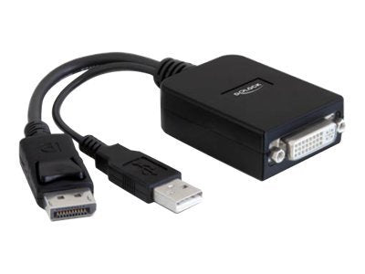 DELOCK Adapter DP-St + USB-A St > DVI 24+5-Bu AKTIV - Vorderansicht